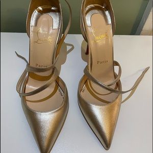 GOLD STRAPPED CHRISTIAN LOUBOUTIN HEELS